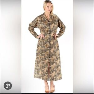 Peruvian Connection Brown Long Sleeve Dress